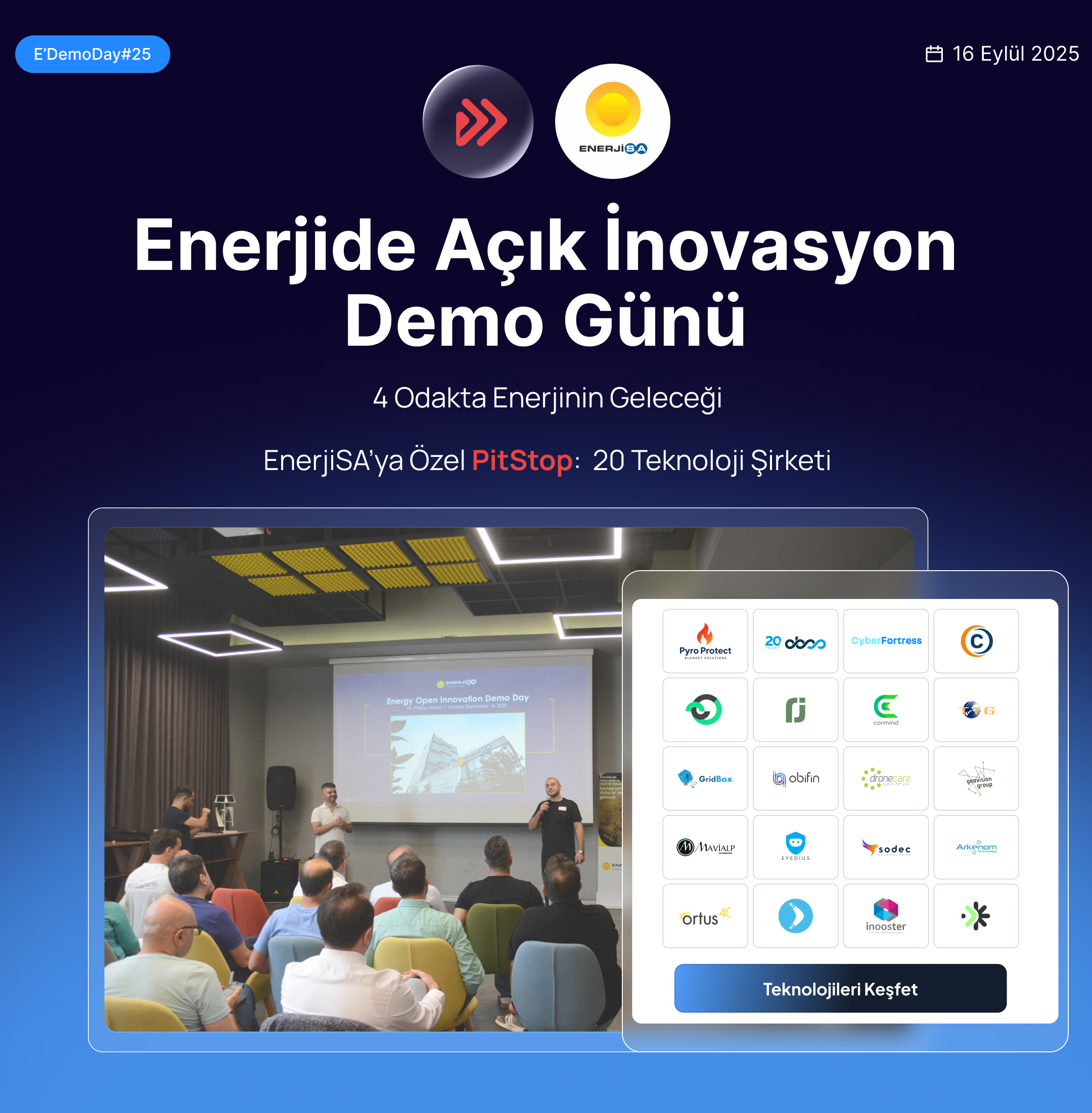 EnerjiSA’ya Özel PitStop: 20 Teknoloji Şirketi, 4 Odakta Enerjinin Geleceği