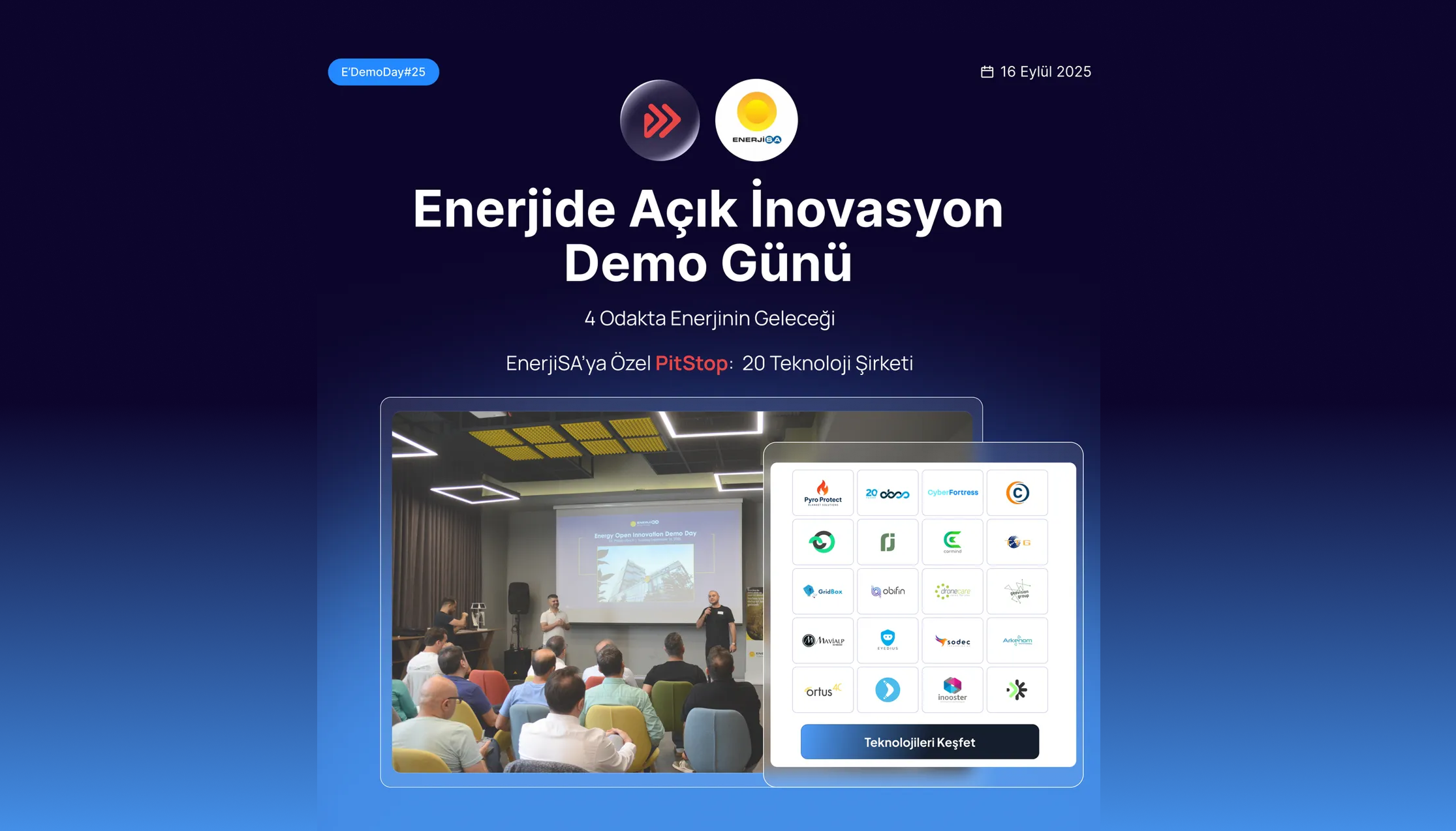 EnerjiSA’ya Özel PitStop: 20 Teknoloji Şirketi, 4 Odakta Enerjinin Geleceği